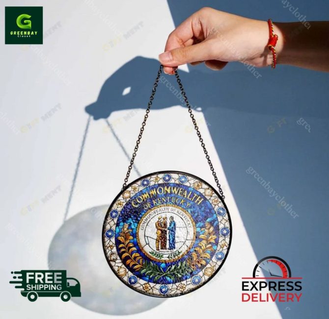 Kentucky Stained Glass Suncatcher - Elegant Home Decor - Image 3