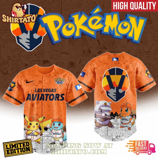 Limited Edition Pokémon Aviators Jersey - High Quality, Fast Delivery!