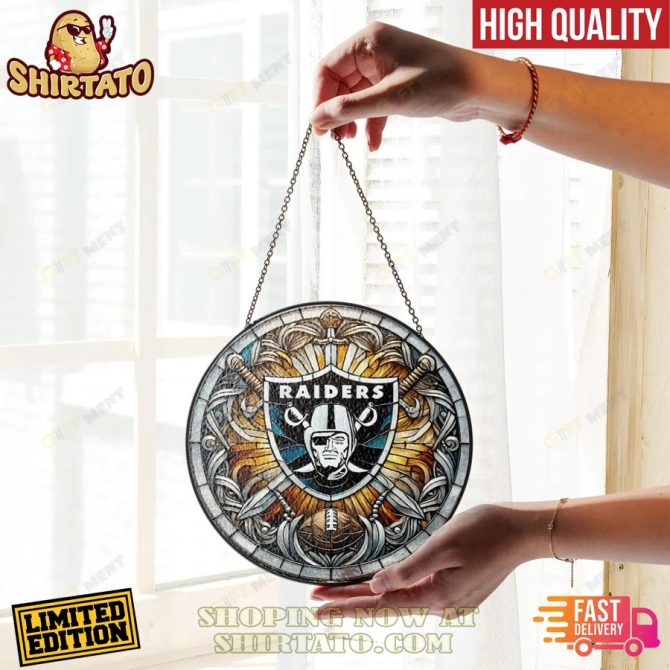 Limited Edition Raiders Stained Glass Sun Catcher – Premium Quality, Fast Delivery! - Image 2