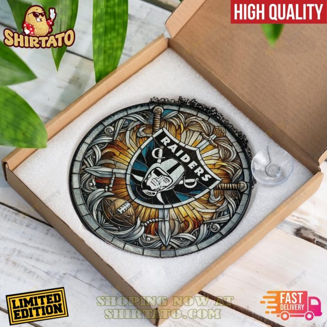 Limited Edition Raiders Stained Glass Sun Catcher – Premium Quality, Fast Delivery! - Image 3