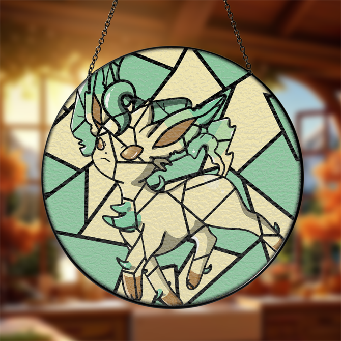 Elegant Stained Glass Suncatcher With Whimsical Animal Design - Perfect For Home Decor