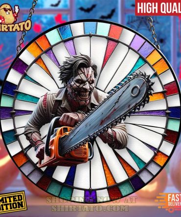 Limited Edition Horror Chainsaw Stained Glass Art - Fast Shipping!