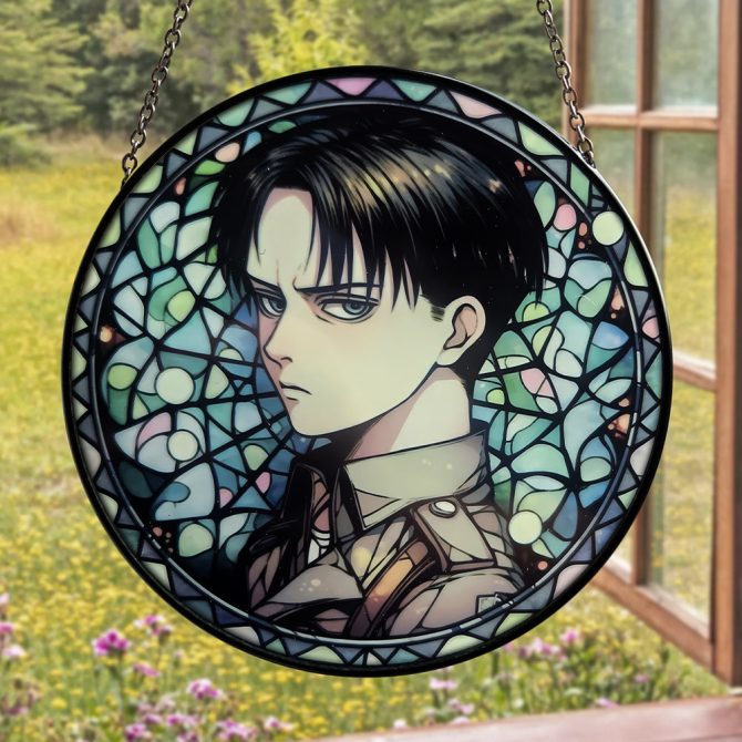 Anime Stained Glass Window Hanging - Unique Home Decor For Fans