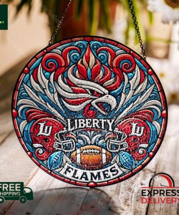 Liberty Flames Stained Glass Ornament – Free Shipping & Express Delivery!