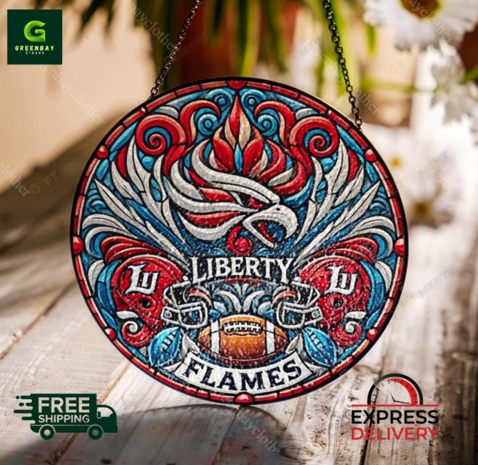 Liberty Flames Stained Glass Ornament – Free Shipping & Express Delivery!