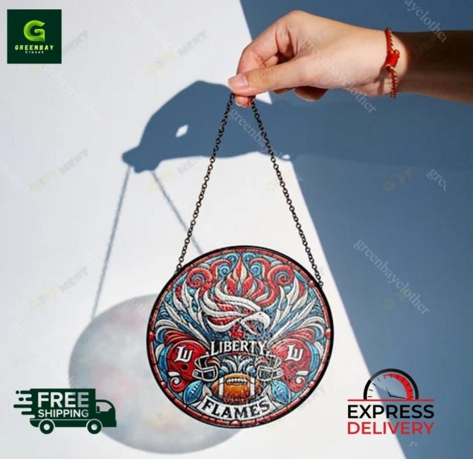 Liberty Flames Stained Glass Ornament – Free Shipping & Express Delivery! - Image 2