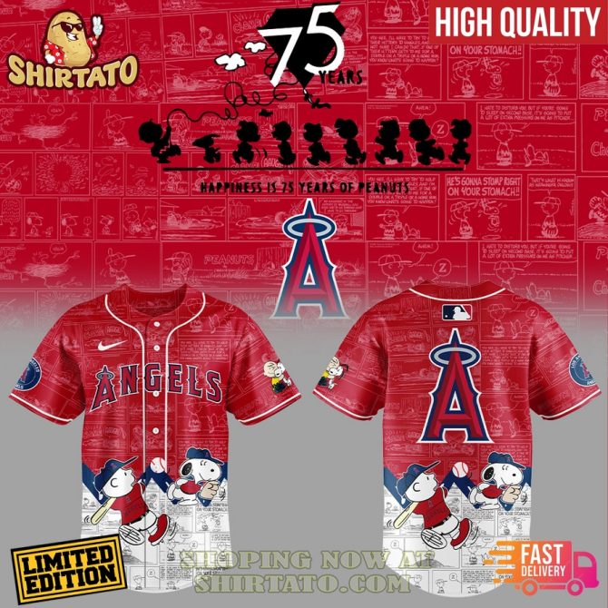 Limited Edition 75Th Anniversary Peanuts Angels Jersey – High Quality Fast Delivery