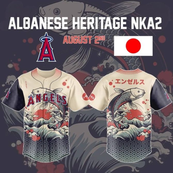 Limited Edition Angels Baseball Jersey - Japanese Heritage Design - Perfect Gift!