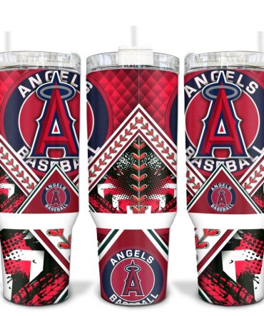 Angels Baseball Travel Mug With Handle - 32Oz Insulated Tumbler For Cold & Hot Drinks