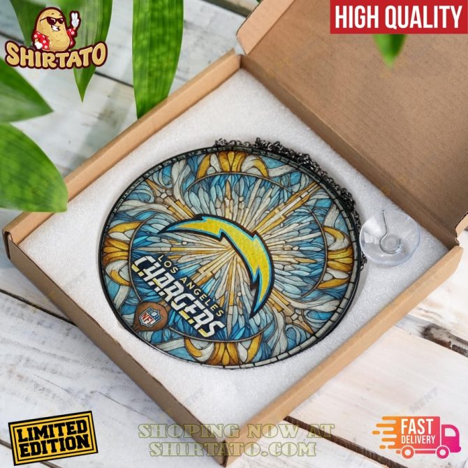 Limited Edition Los Angeles Chargers Stained Glass Art - High Quality Home Decor - Image 2
