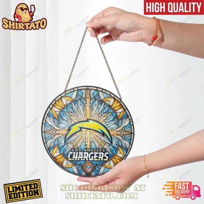Limited Edition Los Angeles Chargers Stained Glass Art - High Quality Home Decor - Image 3