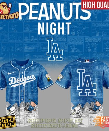 Limited Edition Peanuts Night Dodgers Jersey – Exclusive Design, Fast Delivery!