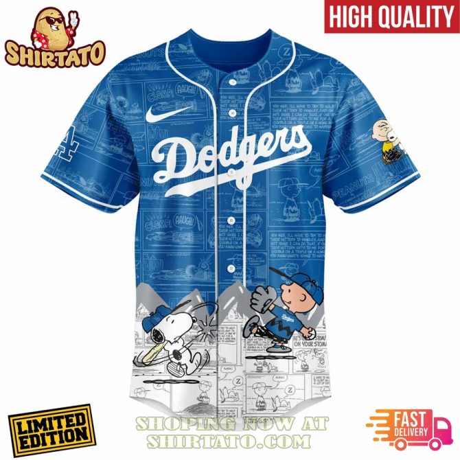 Limited Edition Peanuts Night Dodgers Jersey – Exclusive Design, Fast Delivery! - Image 2