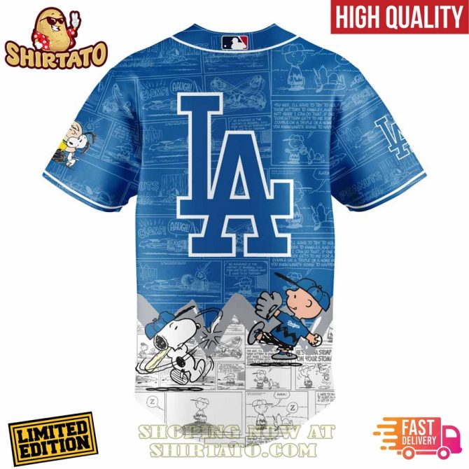 Limited Edition Peanuts Night Dodgers Jersey – Exclusive Design, Fast Delivery! - Image 3