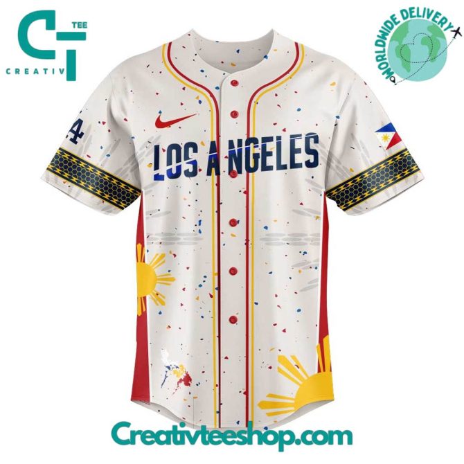 Custom La Baseball Jersey - Filipino Heritage Night Special Edition - Image 2