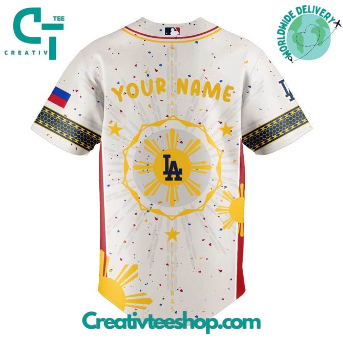Custom La Baseball Jersey - Filipino Heritage Night Special Edition - Image 3
