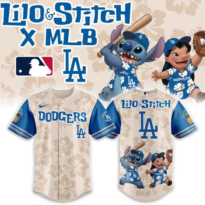 Lilo & Stitch X Mlb Dodgers Jersey - Limited Edition Fan Gear For Kids & Adults