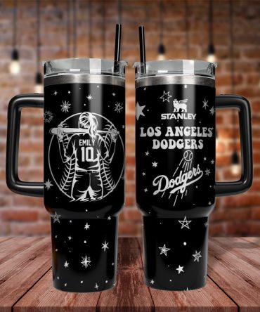 Custom Los Angeles Dodgers Stanley Tumbler - Personalized Name & Number - Unique Baseball Fan Gift