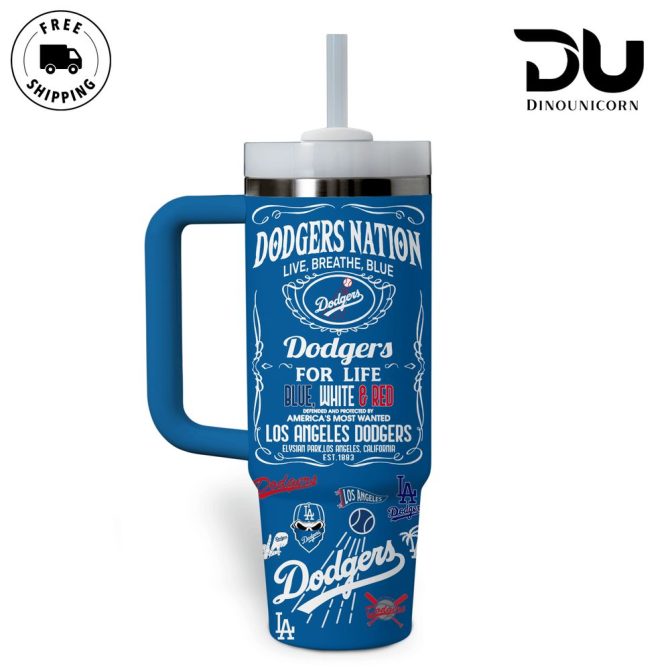 Official Dodgers Fan Mug  Lid  Large Handle Show Your Team Pride - Image 3