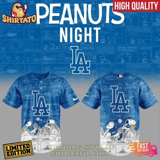 Limited Edition La Peanuts Night Baseball Jersey - High Quality, Fast Delivery