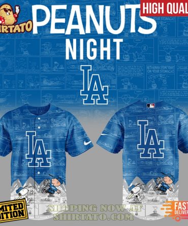 Limited Edition La Peanuts Night Baseball Jersey – High Quality & Fast Delivery!