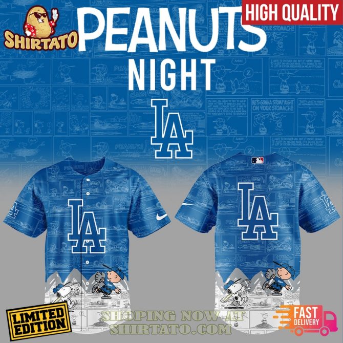 Limited Edition La Peanuts Night Baseball Jersey – High Quality & Fast Delivery!