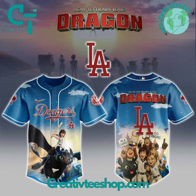 Limited Edition Dodgers X How To Train Your Dragon Jersey – Perfect For Fans!