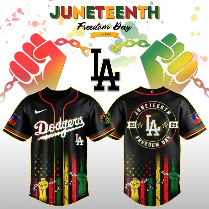 Celebrate Juneteenth With La Dodgers Freedom Day Baseball Jersey - Limited Edition