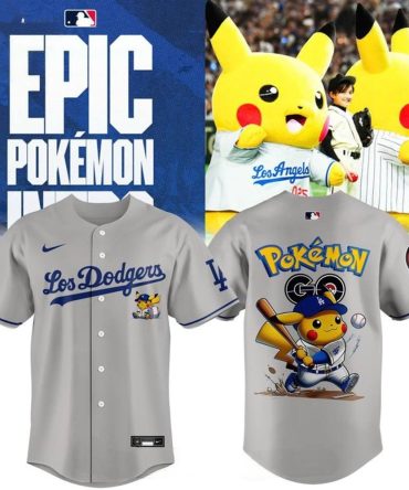 Epic Pokémon X Los Angeles Dodgers Jersey - Limited Edition Fan Gear For Baseball & Pikachu Lovers