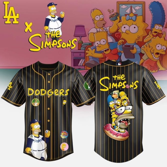 Exclusive La Dodgers X Simpsons Jersey – Limited Edition Fan Gear For Baseball Lovers