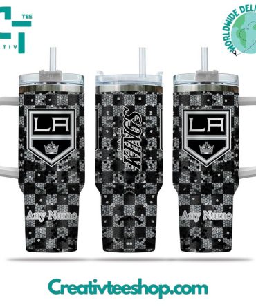 Custom La Kings Tumbler With Handle & Straw , Personalized Name , Perfect Gift For Fans