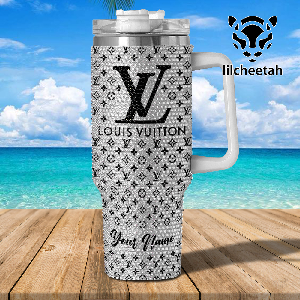 Louis Vuitton Stanley Cup, 40 Oz Tumbler With Handle, Stylish & Insulated For Hot/Cold Drinks - Perfect Gift Luxury Tumbler With Straw - Elegant Travel Mug Gift 2 - Image 2
