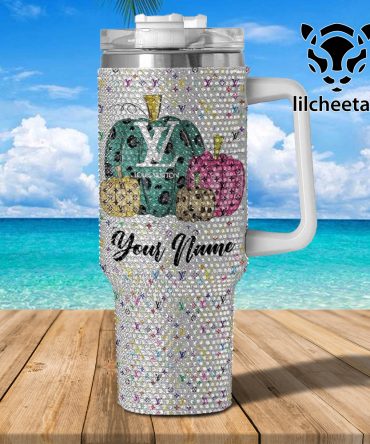 Louis Vuitton Stanley  Custom Bling Tumbler With Handle - Personalized Glitter Cup For Stylish Hydration