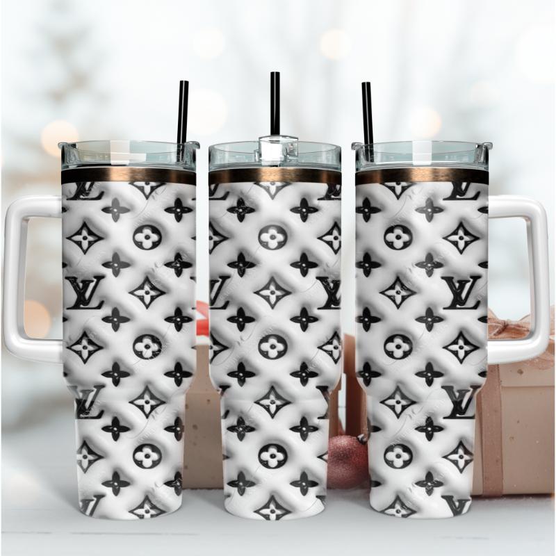 Louis Vuitton Stanley Cup, 40 Oz Tumbler With Handle, Stylish & Insulated For Hot/Cold Drinks - Perfect Gift