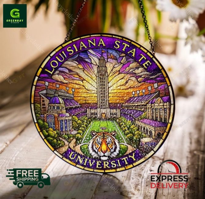 Louisiana State University Stained Glass Suncatcher - Free Shipping & Express Delivery