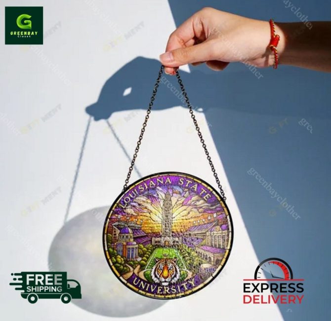 Louisiana State University Stained Glass Suncatcher - Free Shipping & Express Delivery - Image 2