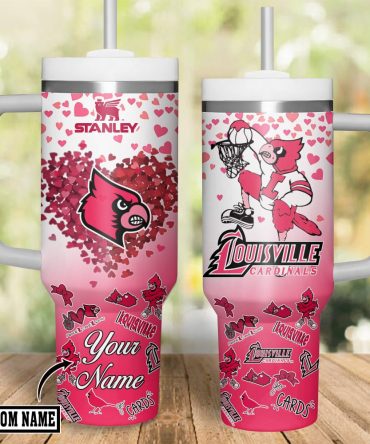 Custom Louisville Cardinals Tumbler - Personalized Stanley Cup Mug With Handle & Straw - Perfect Gift!