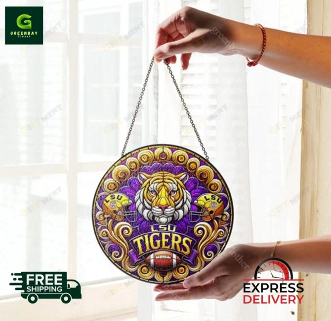 Lsu Tigers Stained Glass Suncatcher - Vibrant Home Decor , Free Shipping - Image 3