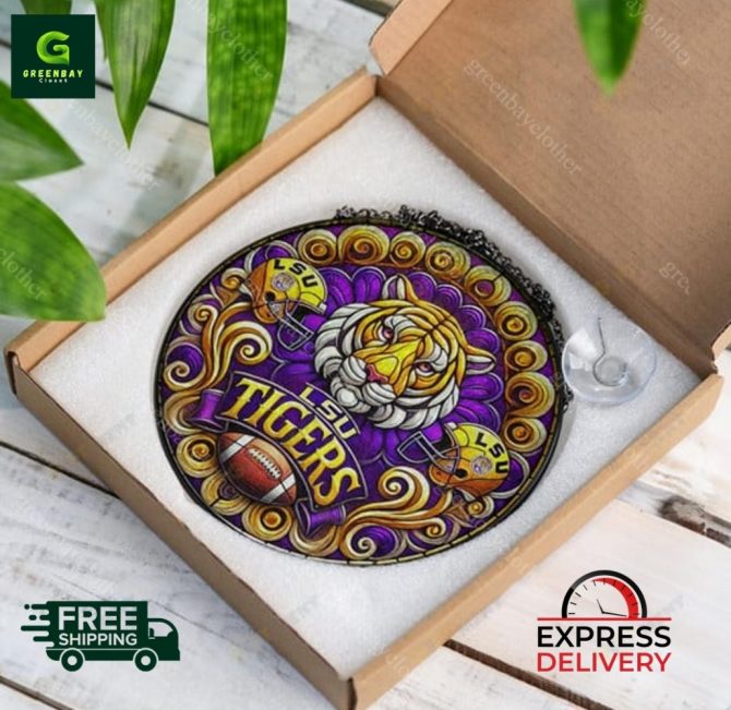 Lsu Tigers Stained Glass Suncatcher - Vibrant Home Decor , Free Shipping - Image 5