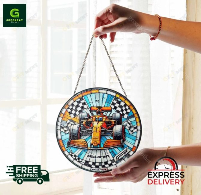Stunning F1 Racing Car Stained Glass Suncatcher - Handmade Decor , Free Shipping - Image 2