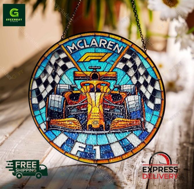 Stunning Mclaren F1 Stained Glass Suncatcher – Free Shipping & Express Delivery!