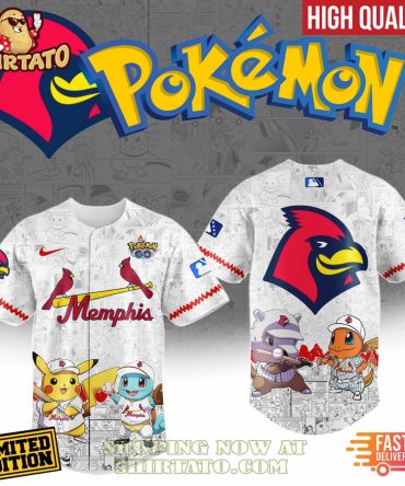 Limited Edition Pokémon Memphis Baseball Jersey - High Quality, Fast Delivery!