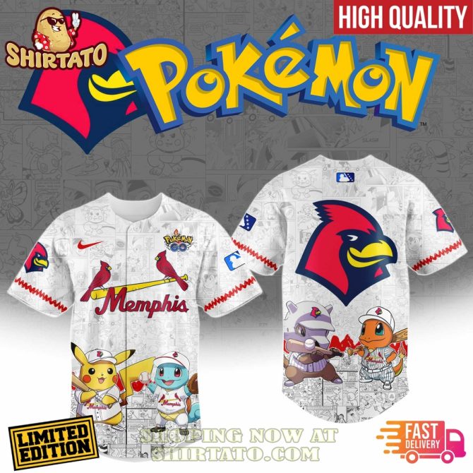Limited Edition Pokémon Memphis Baseball Jersey - High Quality, Fast Delivery!
