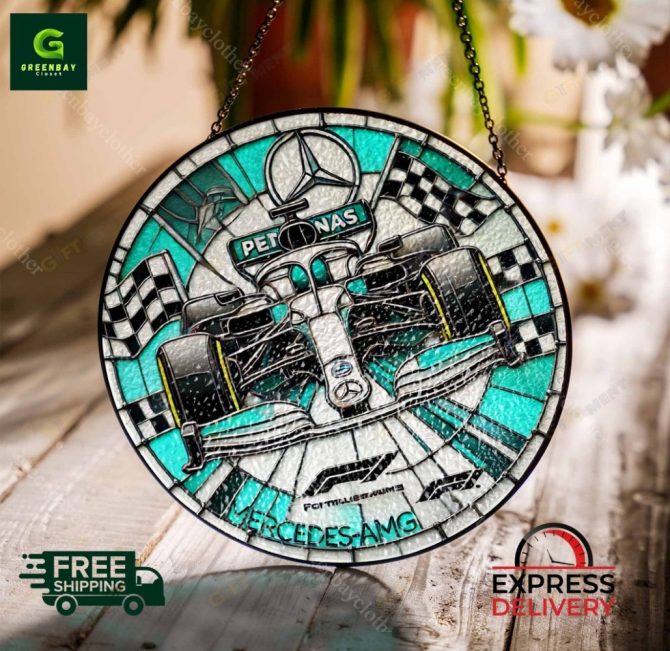 Mercedes-Amg F1 Stained Glass Art - Free Shipping & Express Delivery!