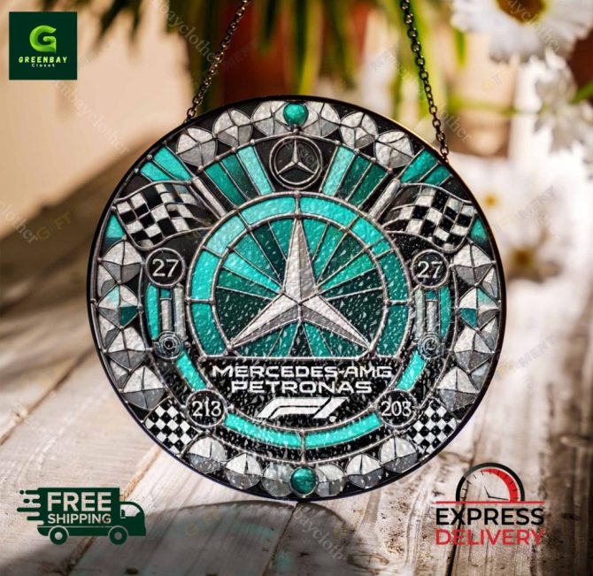 Stunning Mercedes-Amg Petronas Stained Glass Sun Catcher – Free Shipping & Express Delivery!