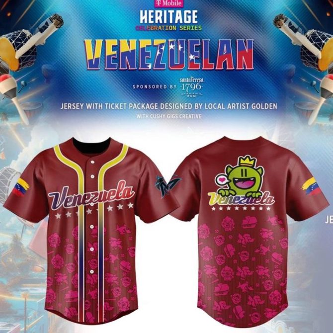 Limited Edition Venezuela Heritage Jersey With Exclusive Ticket Package – Designed By Local Artist