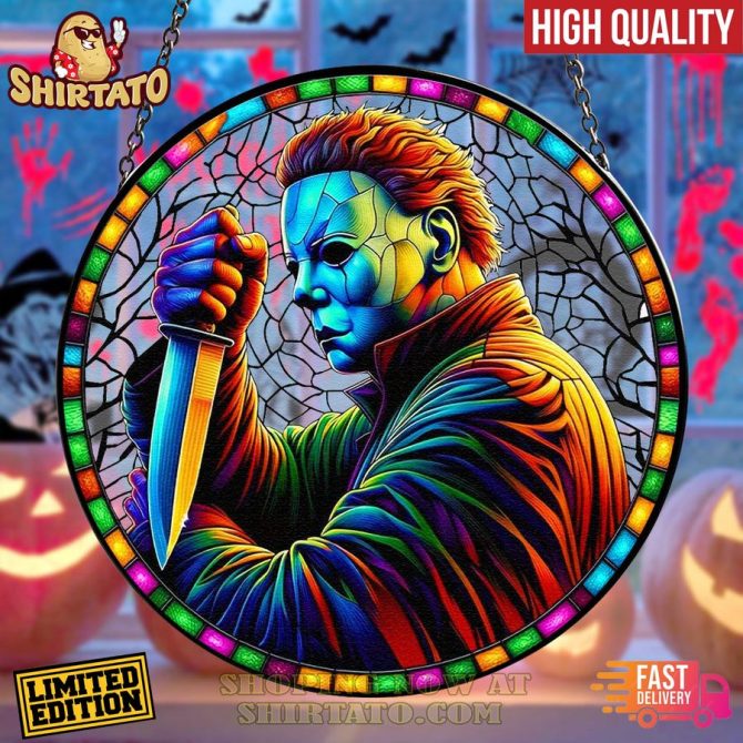 Limited Edition Halloween Horror Stained Glass Art – Fast Delivery, High Quality Decor