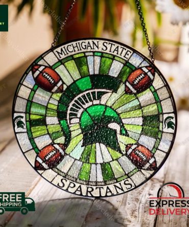 Michigan State Spartans Stained Glass Suncatcher – Free Shipping & Express Delivery