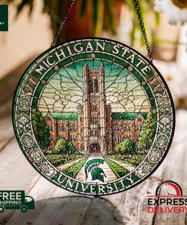 Michigan State University Stained Glass Suncatcher - Free Shipping & Express Delivery