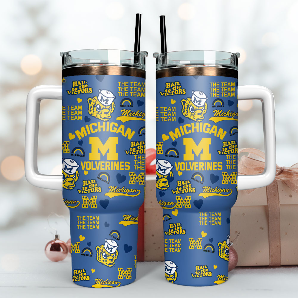 Stay Hydrated With Michigan Wolverines Tumbler - 20Oz Insulated Mug & Straw For Fans! - Image 3